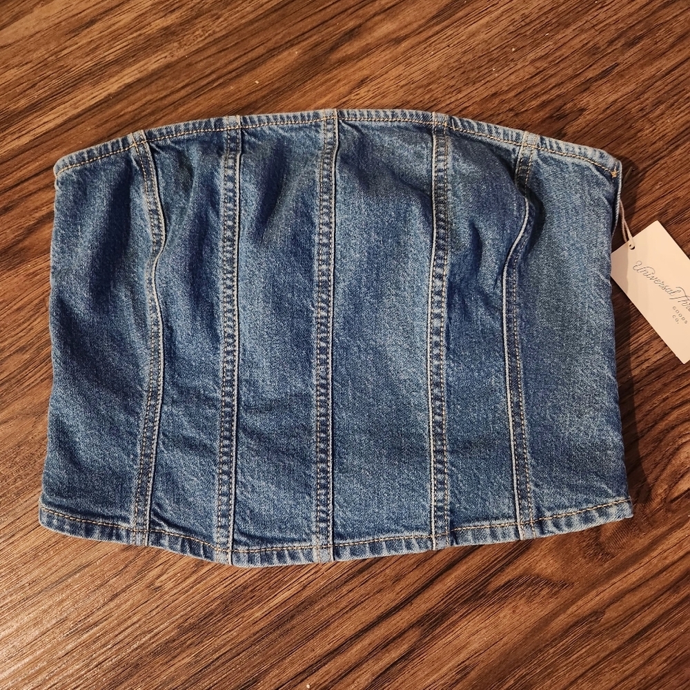 NWT Universal thread denim top